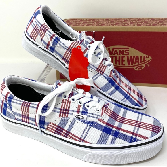 VANS ERA Plaid White Canvas Casual Skate Women’s Sneakers Size 6 VN0A4BV4VXW - Picture 6 of 15